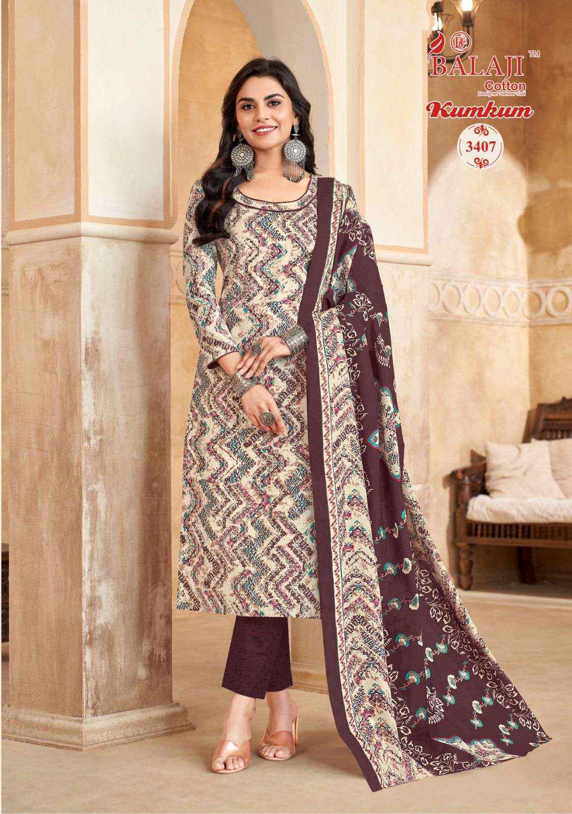 Balaji Kumkum Vol 34 Cotton Dress Material 12 pcs Catalogue