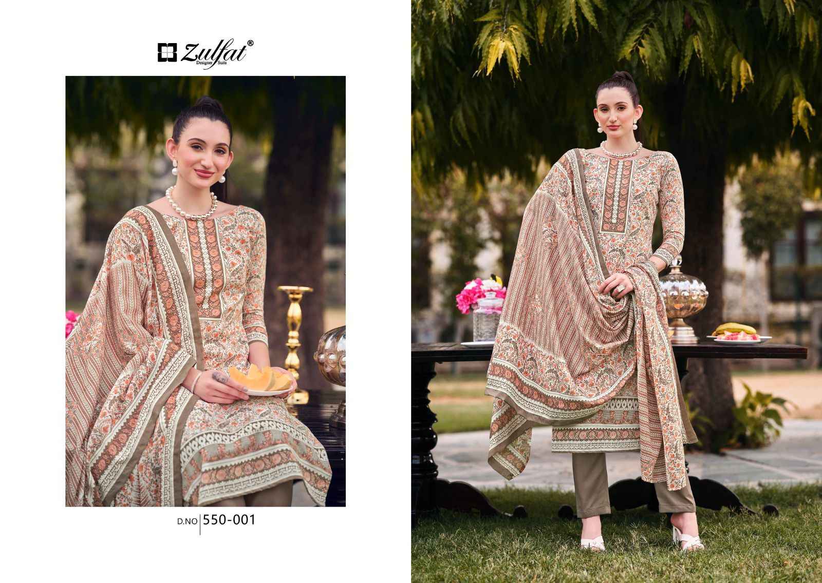 Zulfat Hakoba Pure Cotton Dress Material (8 pcs Cataloge)