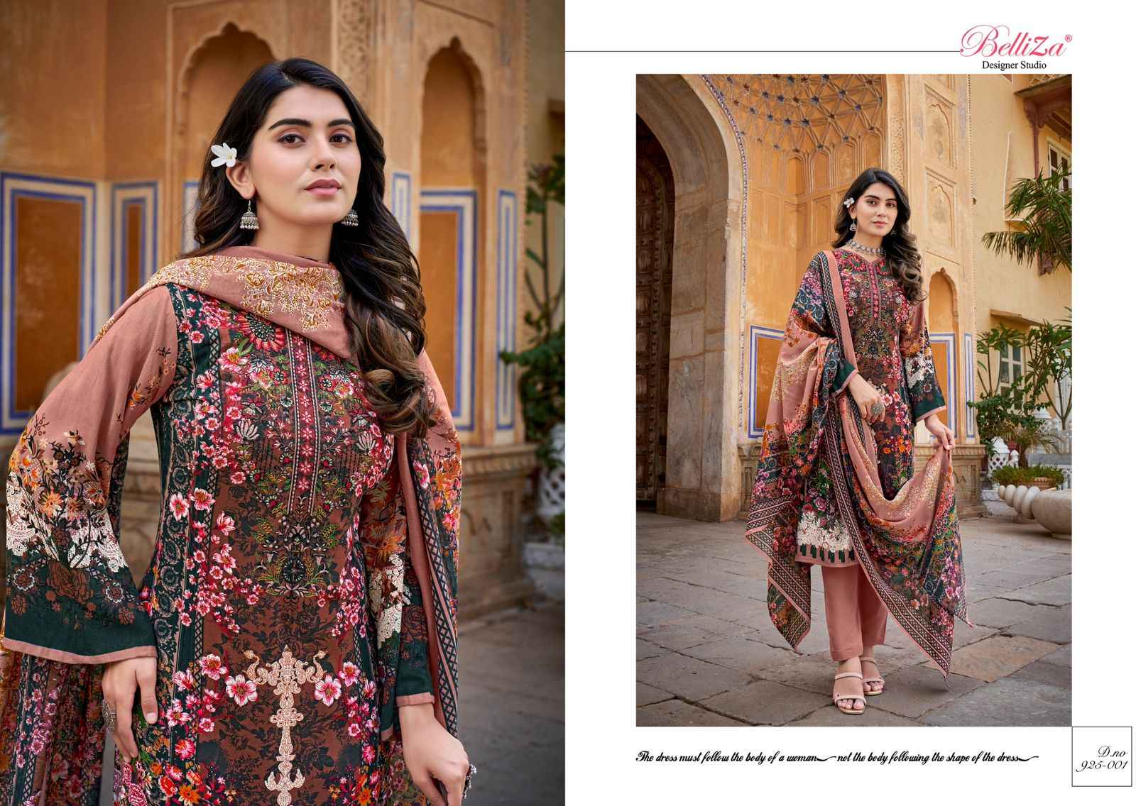 Belliza Riwayat Pure Viscose Rayon Dress Material (8 pcs Catalogue)