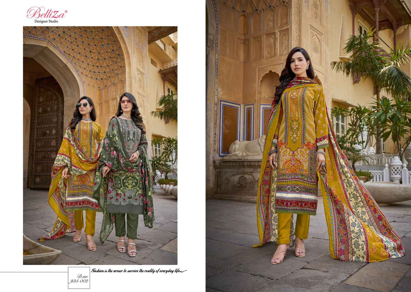 Belliza Riwayat Pure Viscose Rayon Dress Material (8 pcs Catalogue)