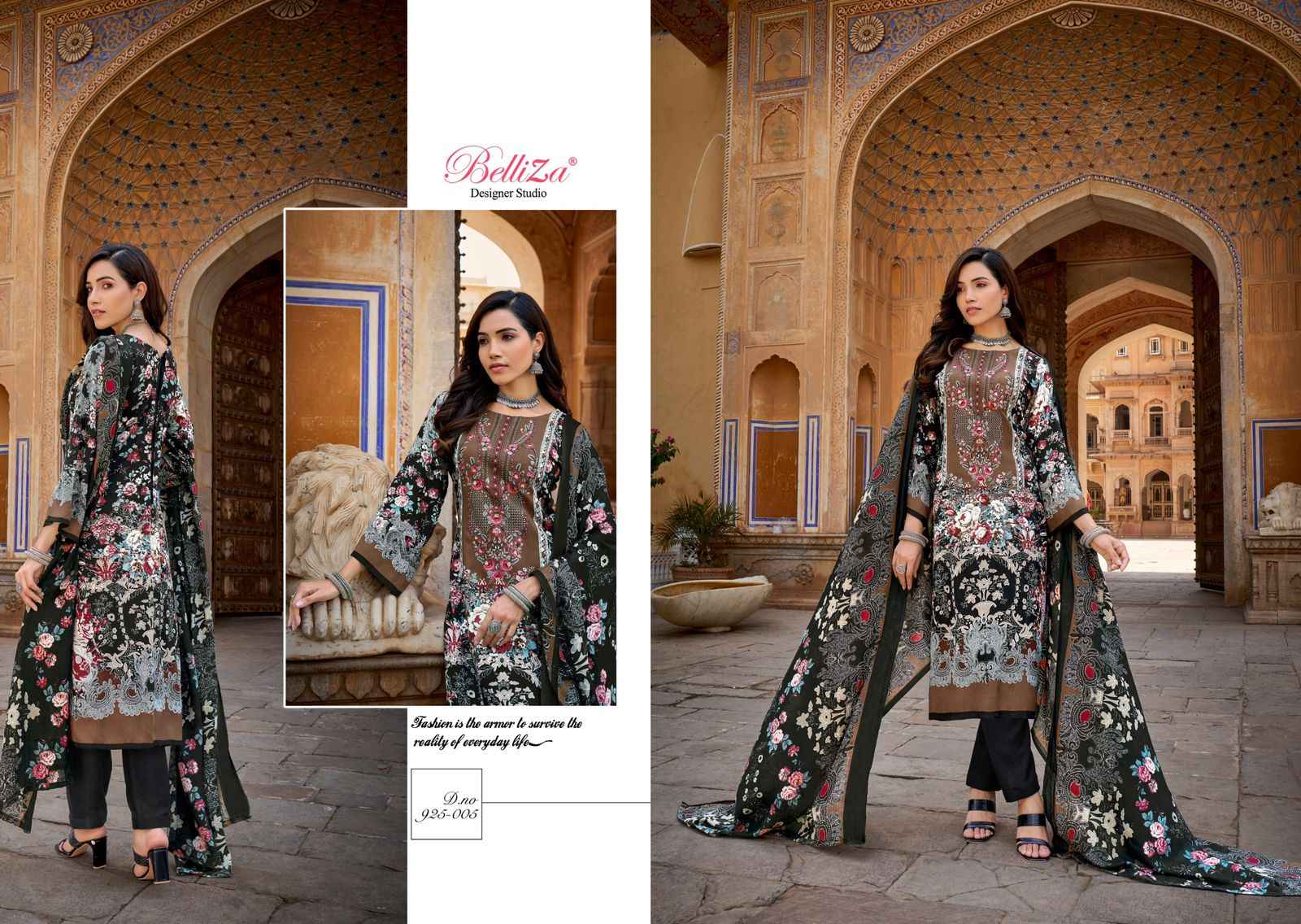 Belliza Riwayat Pure Viscose Rayon Dress Material (8 pcs Catalogue)