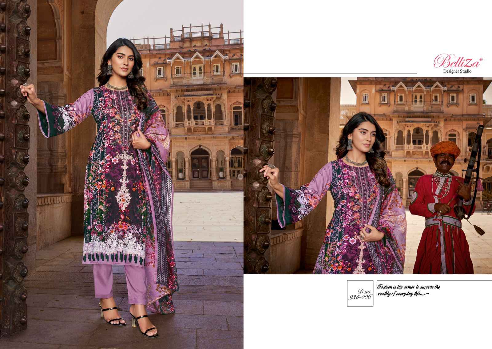 Belliza Riwayat Pure Viscose Rayon Dress Material (8 pcs Catalogue)