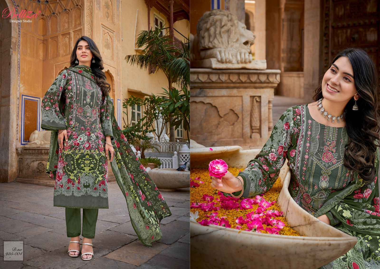 Belliza Riwayat Pure Viscose Rayon Dress Material (8 pcs Catalogue)