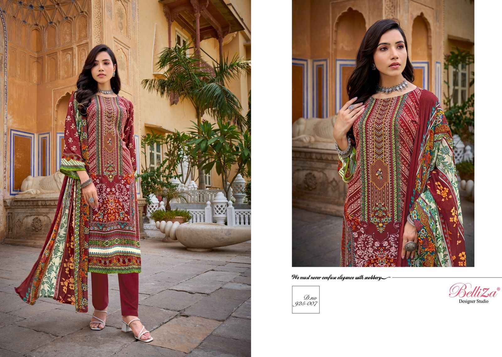 Belliza Riwayat Pure Viscose Rayon Dress Material (8 pcs Catalogue)