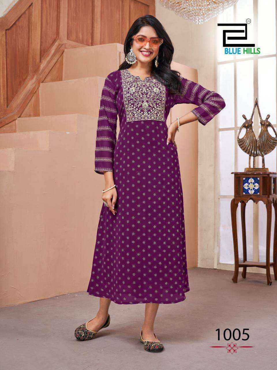 Blue Hills Lakme Georgette Kurti 6 pcs Catalogue