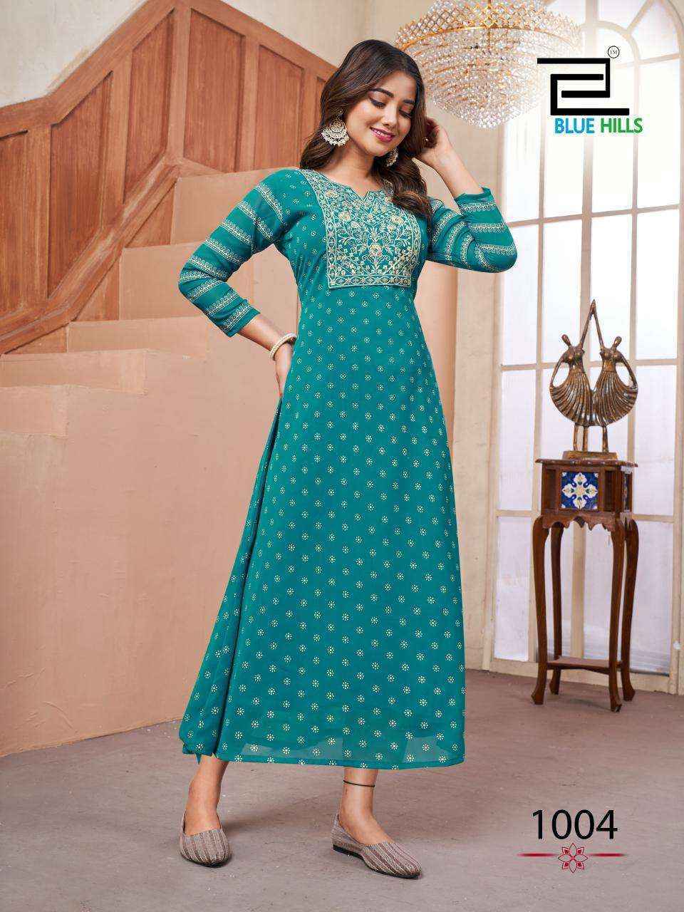 Blue Hills Lakme Georgette Kurti 6 pcs Catalogue