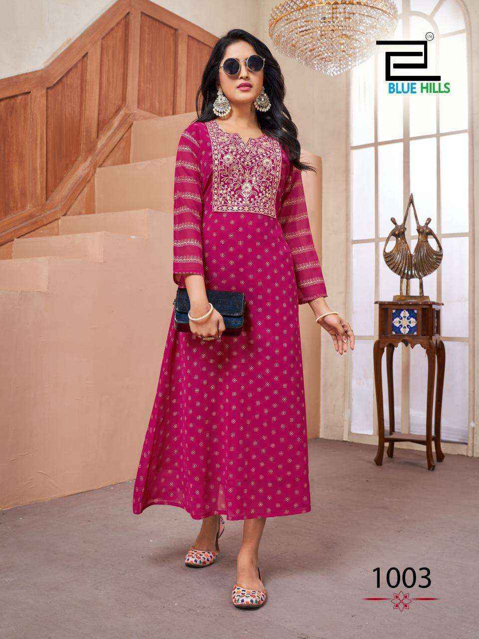 Blue Hills Lakme Georgette Kurti 6 pcs Catalogue