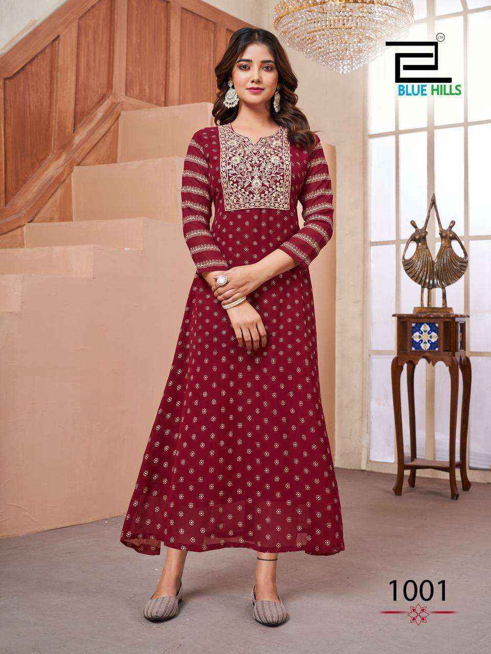 Blue Hills Lakme Georgette Kurti 6 pcs Catalogue