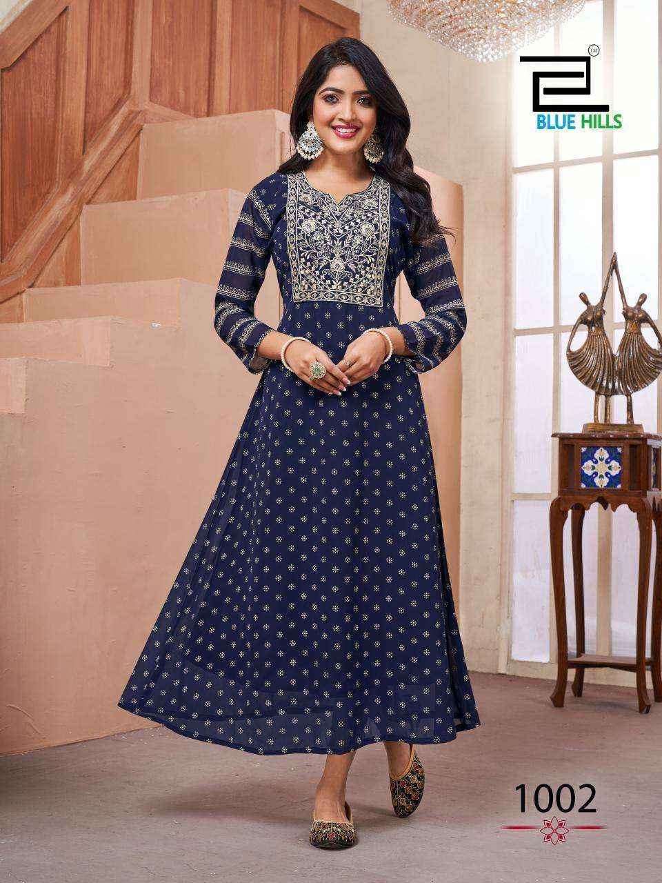 Blue Hills Lakme Georgette Kurti 6 pcs Catalogue