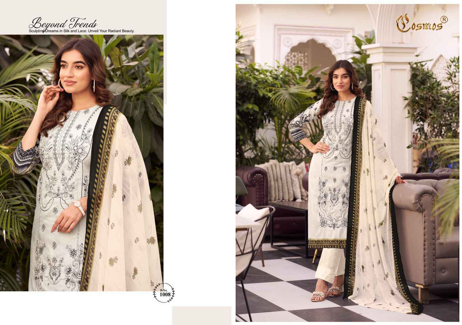 Cosmos Noor Premium Embroidered Vol-1 Dress Material (10 Pc Catalog)