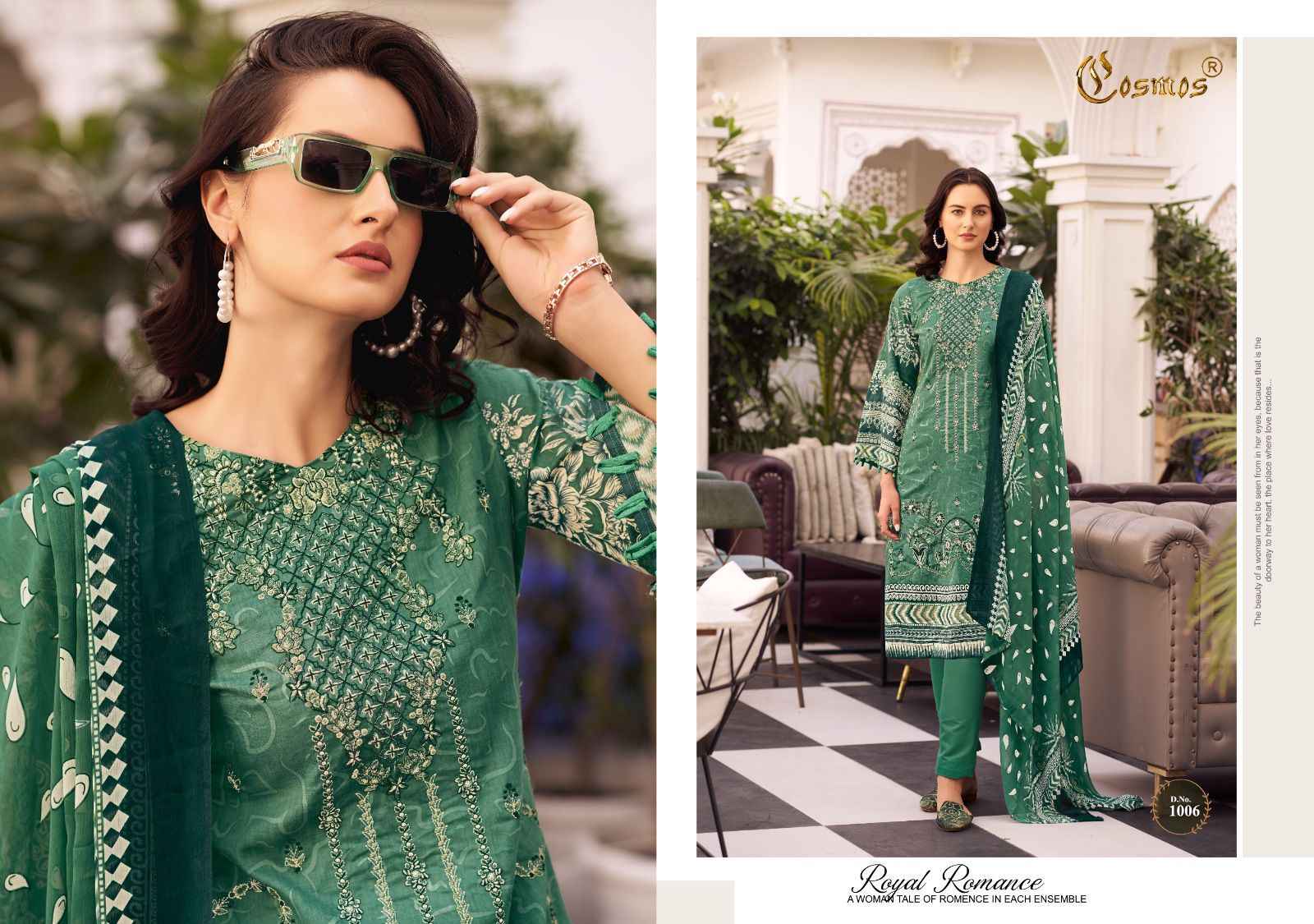 Cosmos Noor Premium Embroidered Vol-1 Dress Material (10 Pc Catalog)