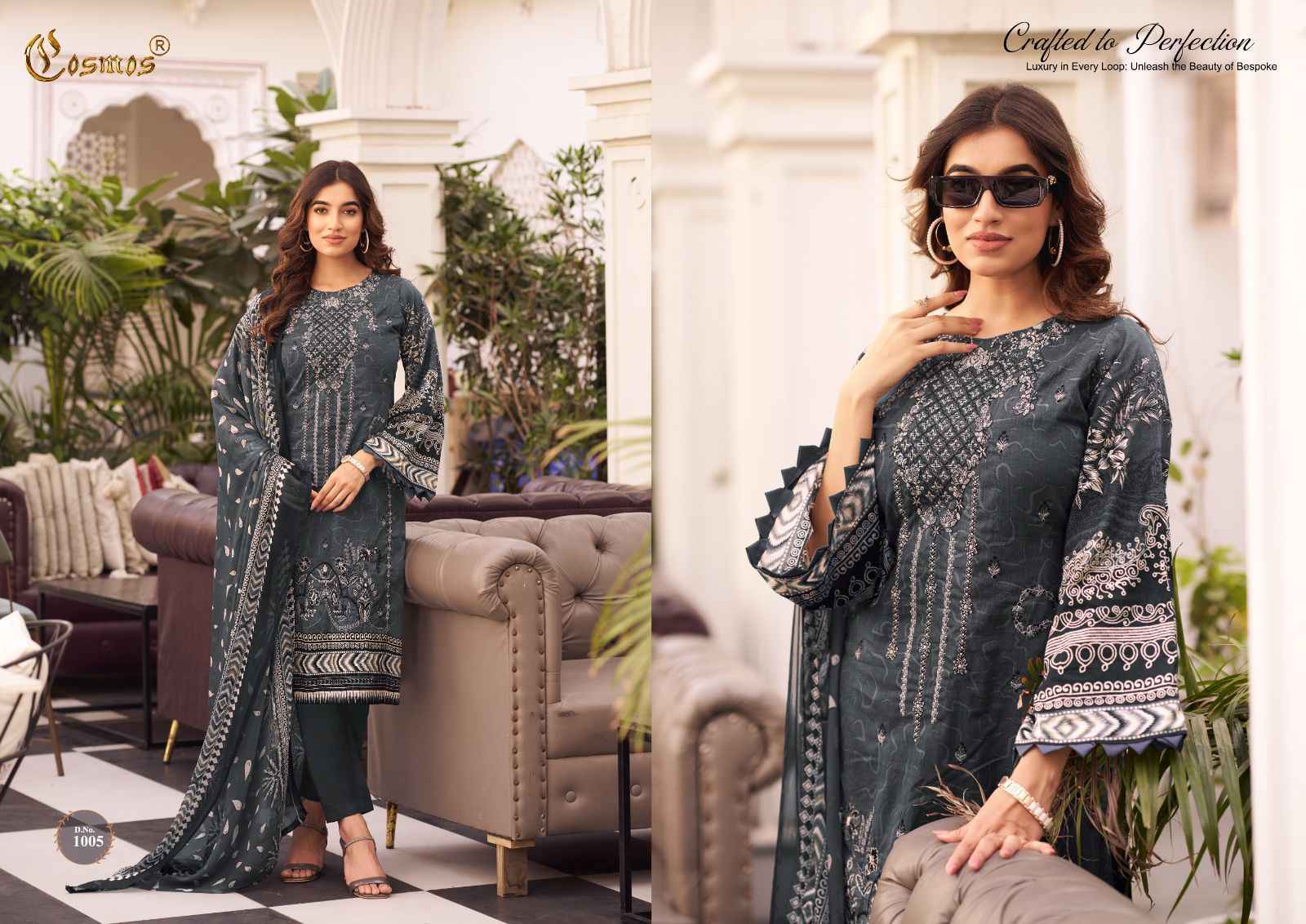 Cosmos Noor Premium Embroidered Vol-1 Dress Material (10 Pc Catalog)