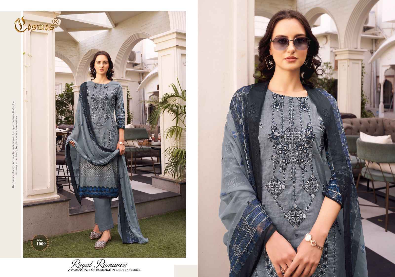 Cosmos Noor Premium Embroidered Vol-1 Dress Material (10 Pc Catalog)