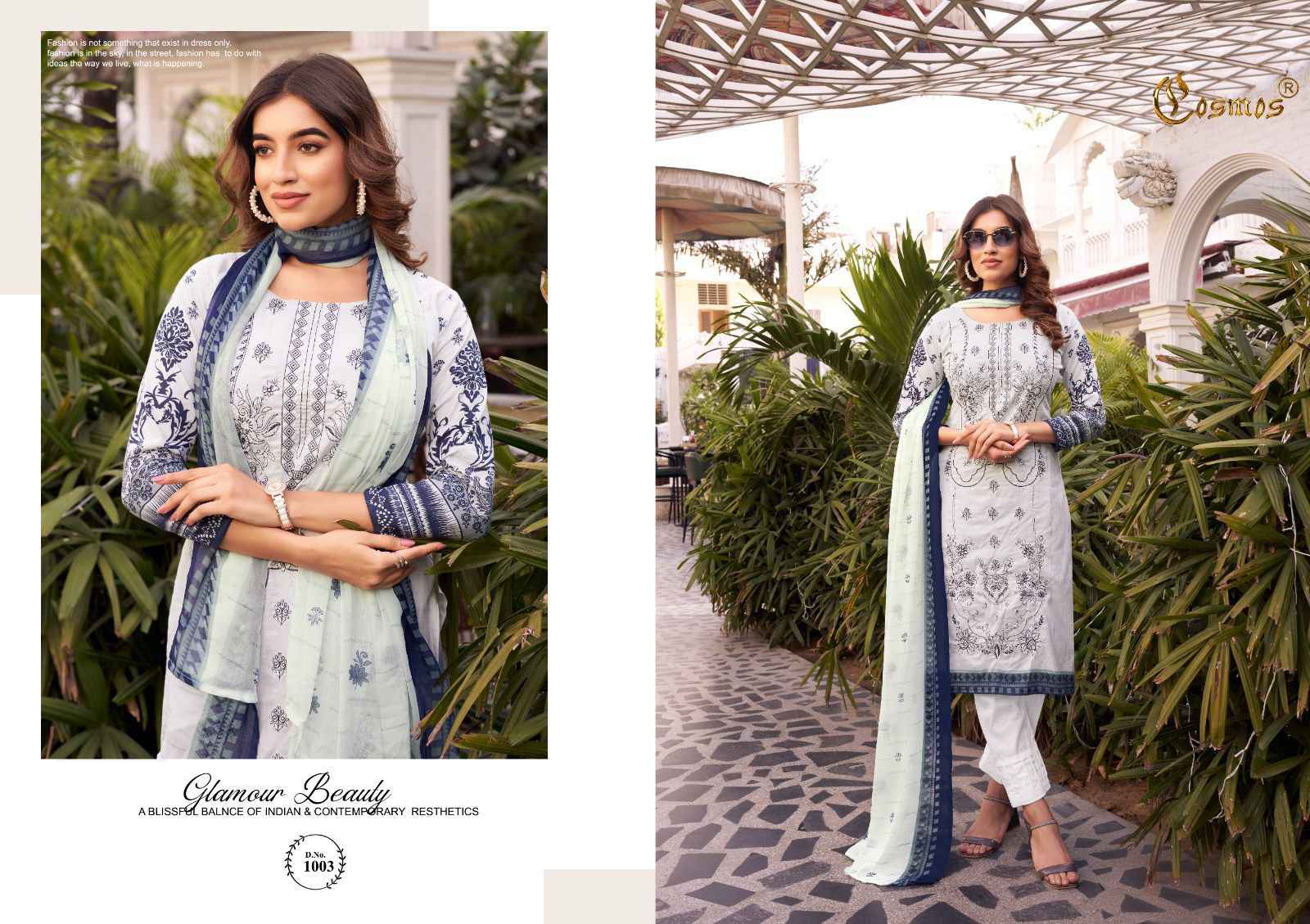 Cosmos Noor Premium Embroidered Vol-1 Dress Material (10 Pc Catalog)