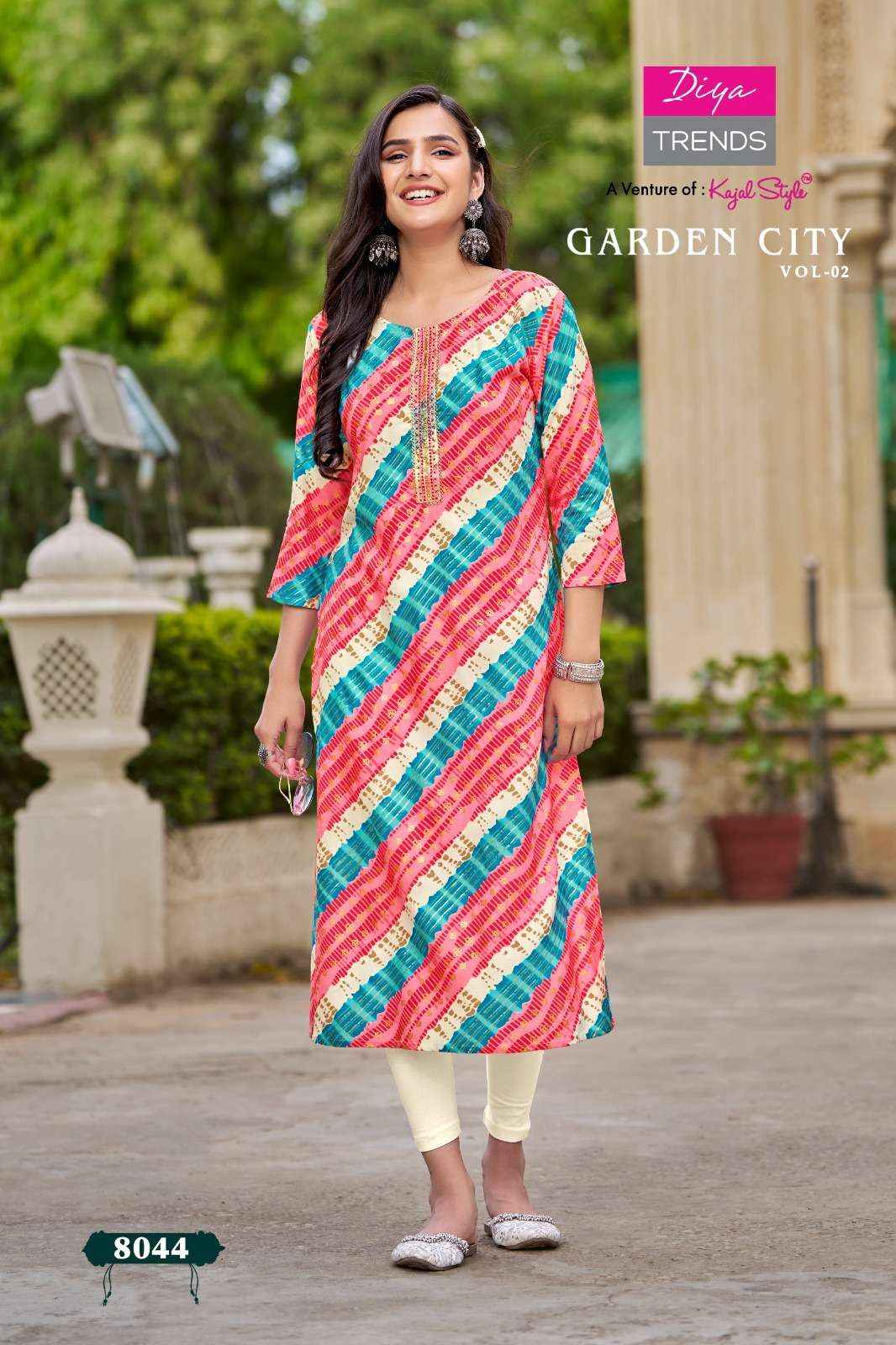 Diya Trends Garden City Vol 2 Rayon Kurti 20 pcs Catalogue