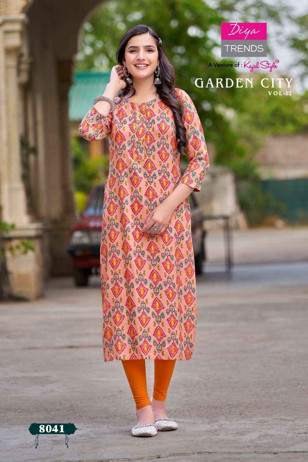 Diya Trends Garden City Vol 2 Rayon Kurti 20 pcs Catalogue