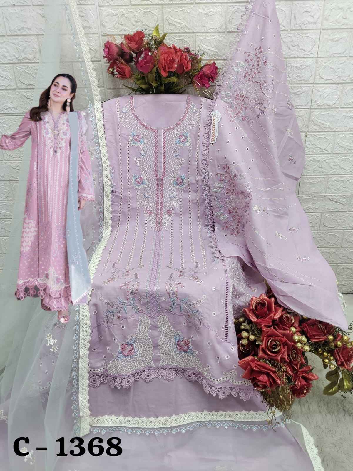 Fepic Rosemeen C-1368 Pure  Cotton Dress Material (3 pcs Catalogue)