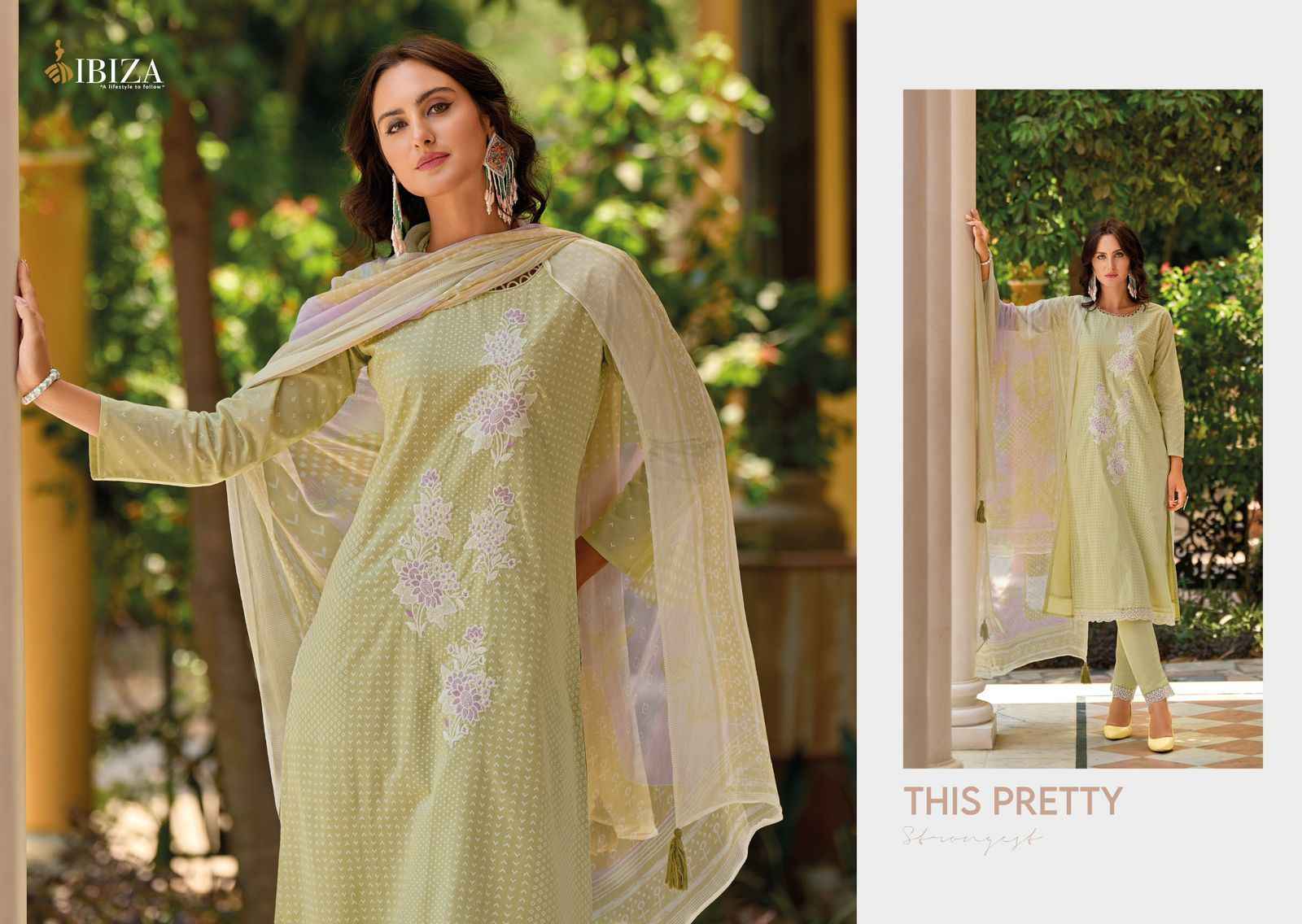 Ibiza GUCCI Lawn Cotton Dress Material 8 pcs Catalogue
