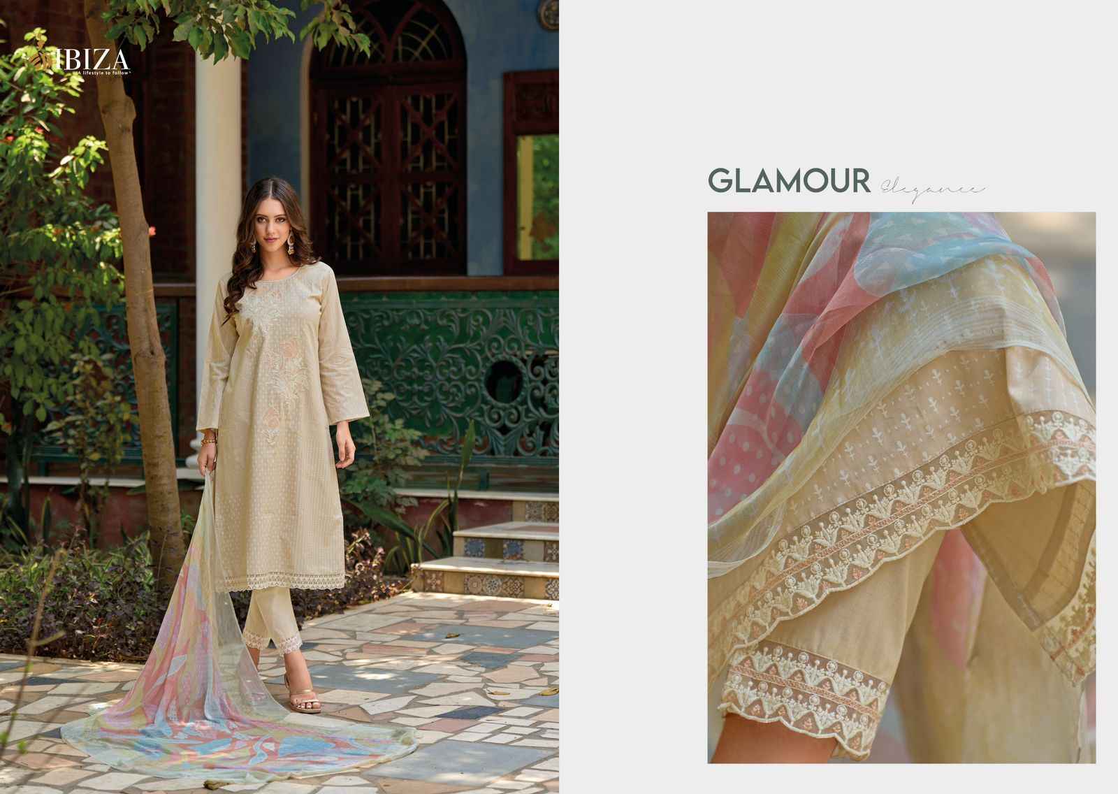 Ibiza GUCCI Lawn Cotton Dress Material 8 pcs Catalogue