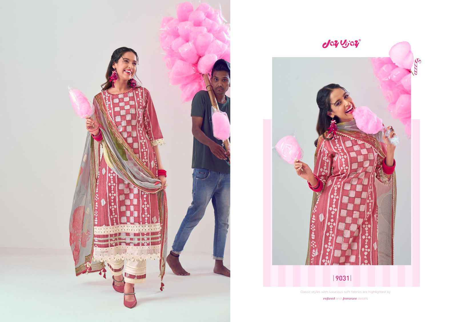 Jay Vijay Mela Pure Cotton Dress Material (6 pcs Catalogue)