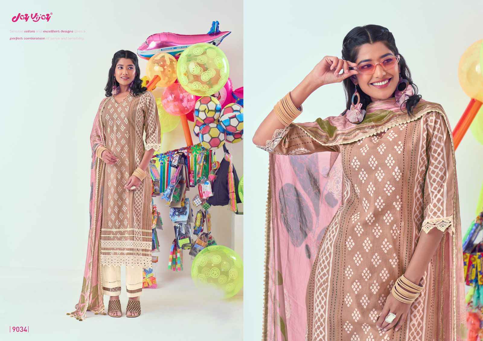 Jay Vijay Mela Pure Cotton Dress Material (6 pcs Catalogue)