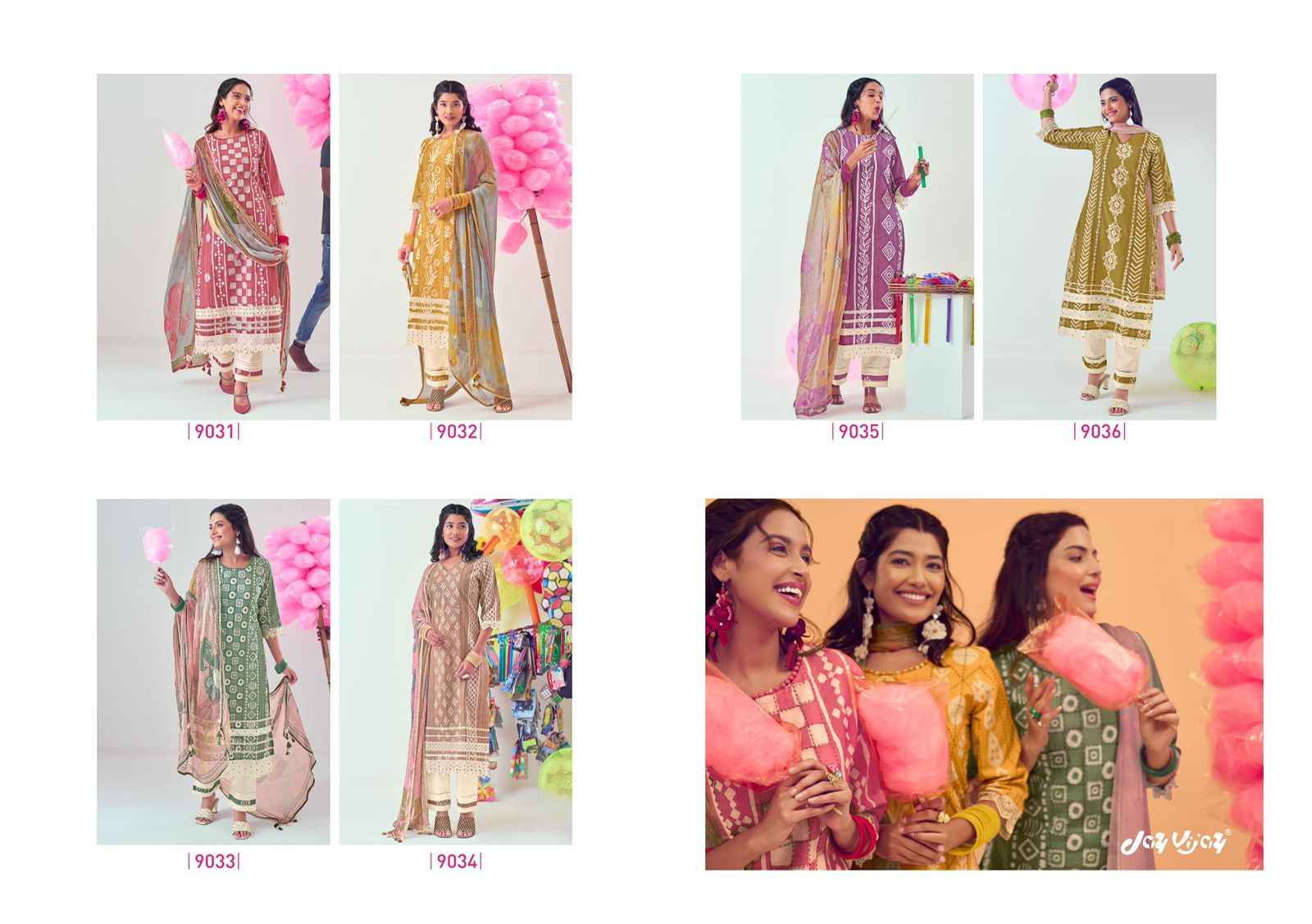 Jay Vijay Mela Pure Cotton Dress Material (6 pcs Catalogue)