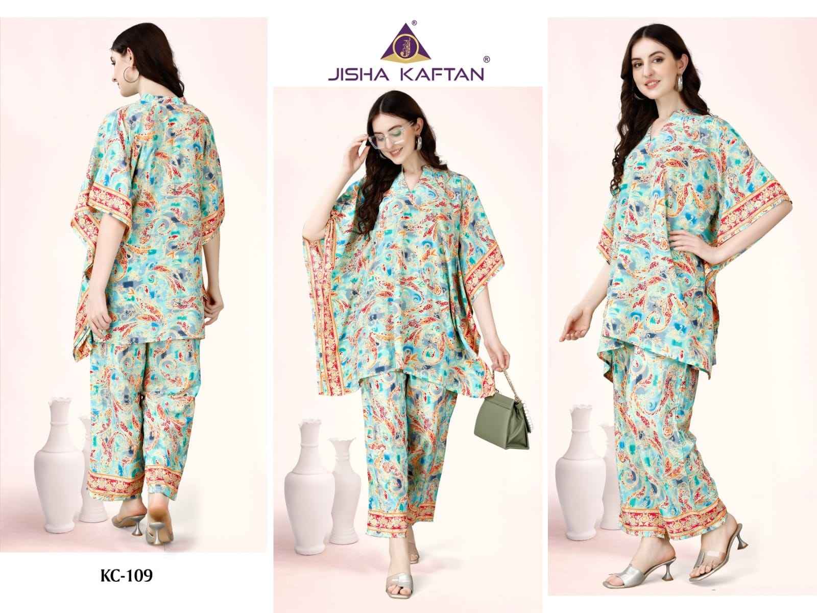 Jisha Kaftan Co Ord Set Vol-2 Fancy Western Collection (08 pcs Cataloge)