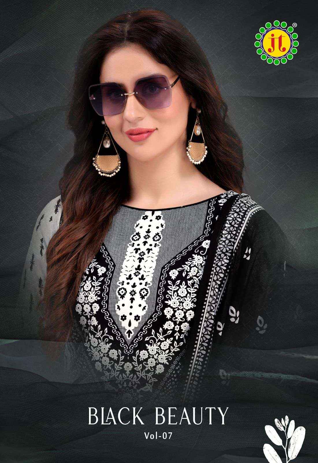 Jt Black Beauty Vol 7 Cotton Dress Material 10 pcs Catalogue