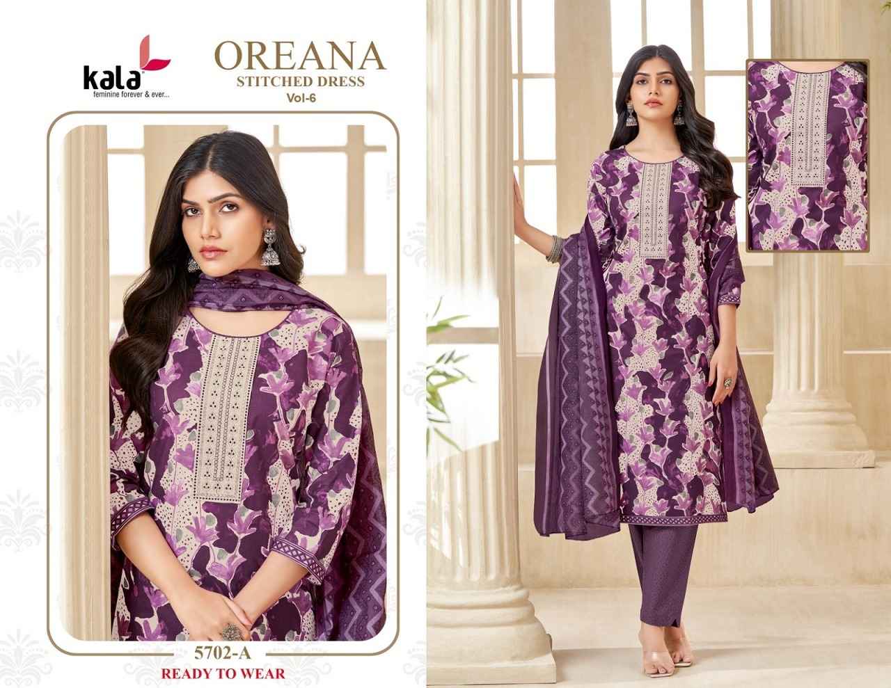 Kala Oreana Vol-6 Heavy Cotton Readymade Suit (12 Pc Catalog)