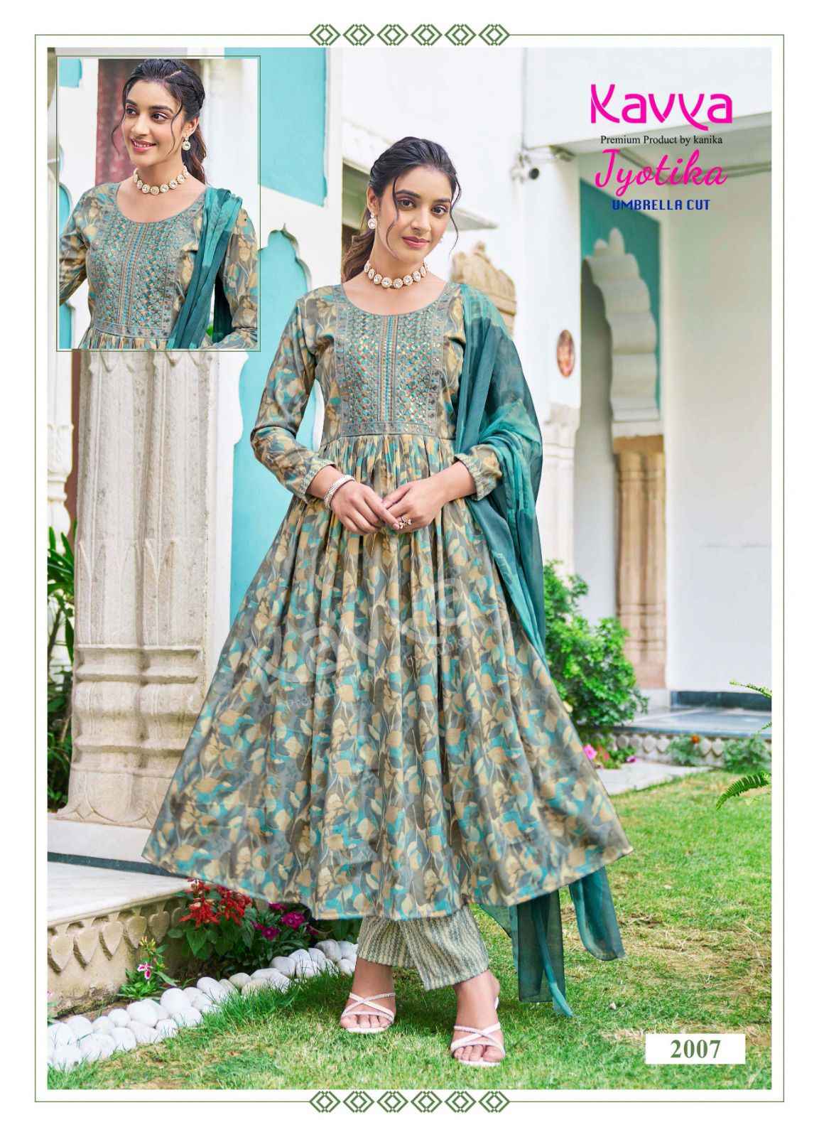 Umbrella churidar dress top