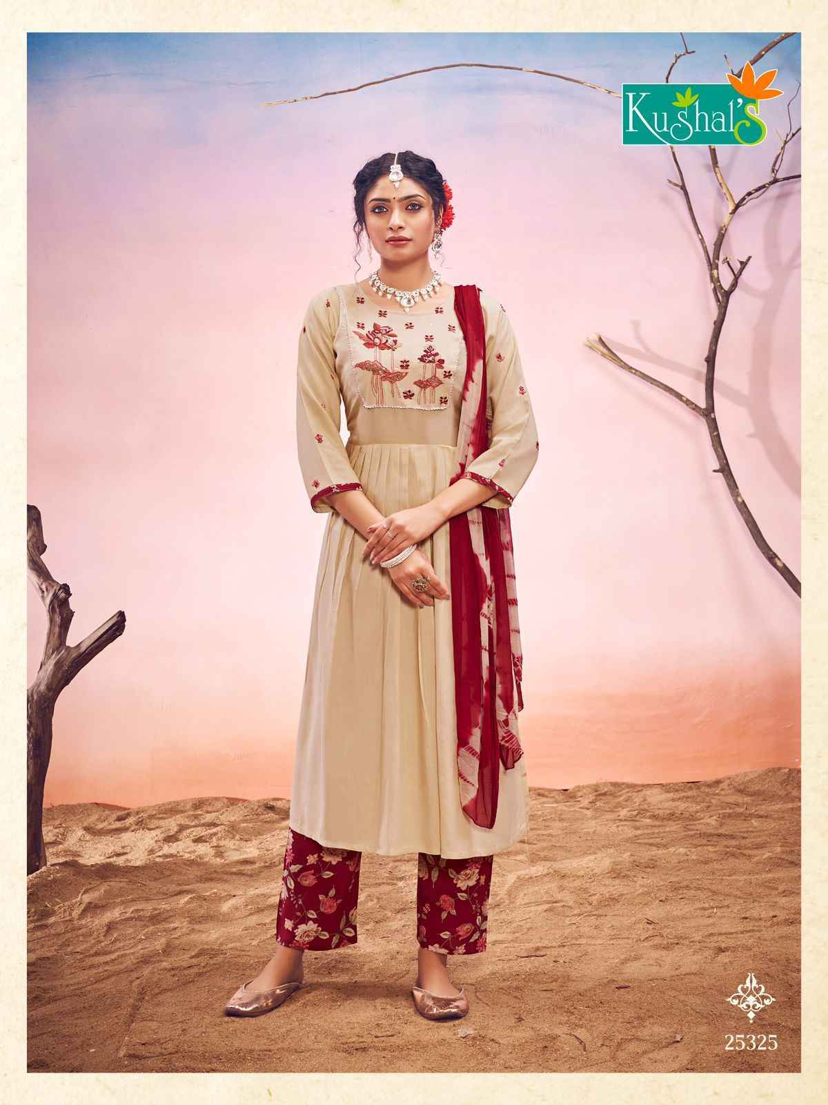 Kushal Shanvi Rayon Nyra Cut Readymade Suit (10 pcs catalog)