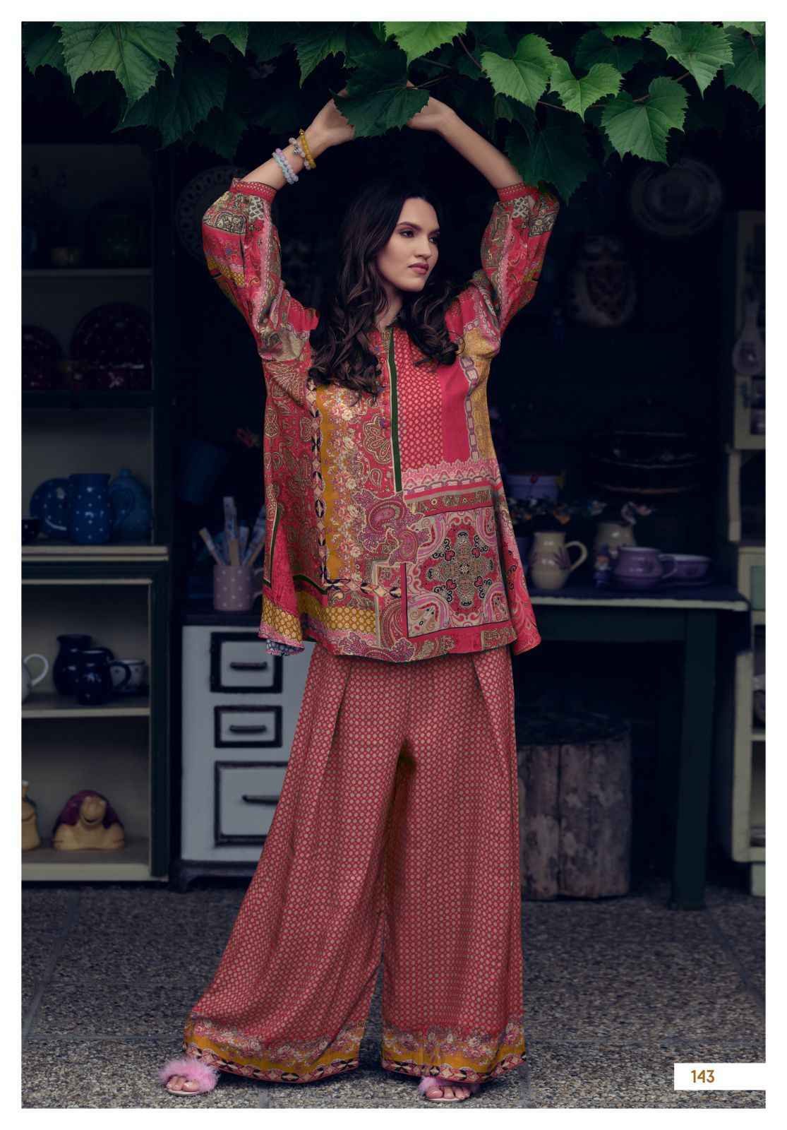 Label Varsha Fusion Muslin Silk Cord Set (4 pcs Catalogue)
