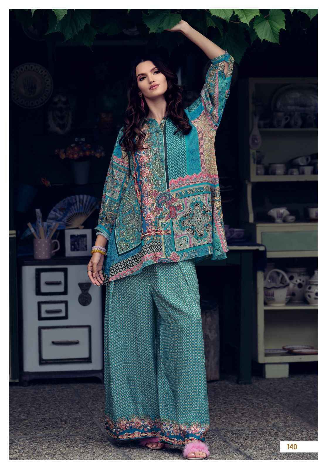 Label Varsha Fusion Muslin Silk Cord Set (4 pcs Catalogue)