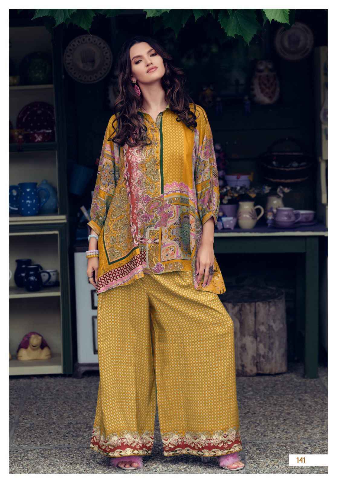 Label Varsha Fusion Muslin Silk Cord Set (4 pcs Catalogue)
