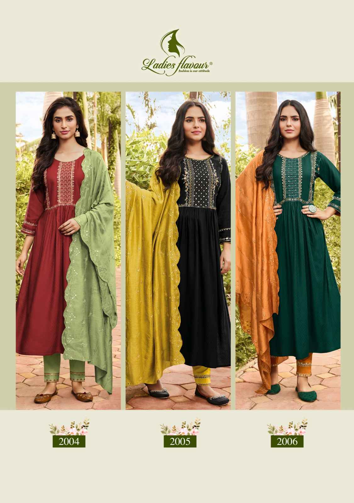 Ladies Flavour Surabhi Vol-2 Rayon Readymade Suit (6 pcs Catalogue)