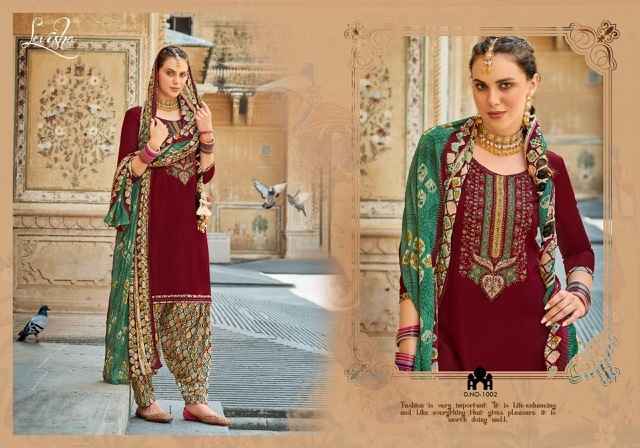 Levisha Nikhal Pure Viscose Patiyala Dress Material (6 pcs Catalogue)