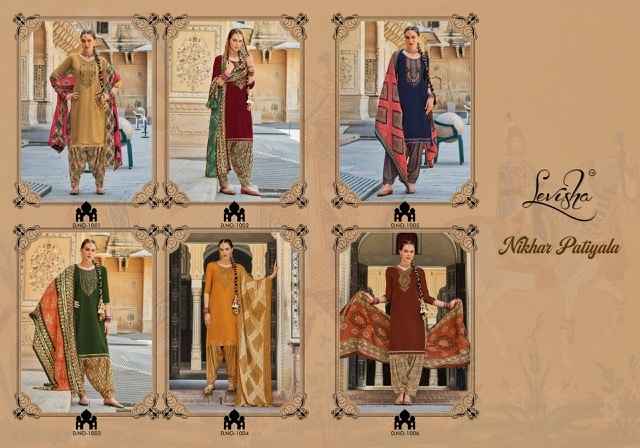Levisha Nikhal Pure Viscose Patiyala Dress Material (6 pcs Catalogue)