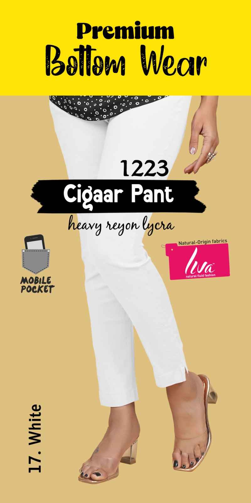 Liva Premium Bottom Wear Cigaar Pant (35 Pc Catalouge)