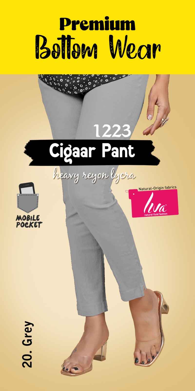 Liva Premium Bottom Wear Cigaar Pant (35 Pc Catalouge)