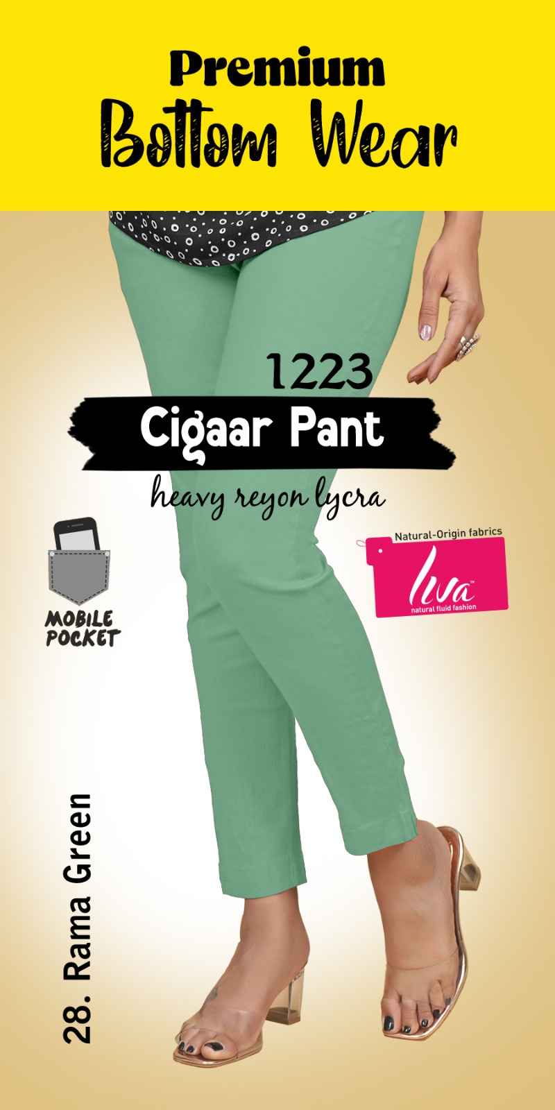 Liva Premium Bottom Wear Cigaar Pant (35 Pc Catalouge)
