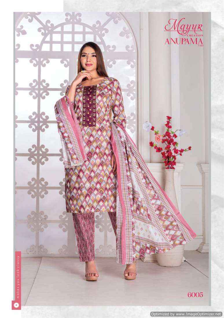 Mayur Anupama Vol 6 Cotton Dress Material 10 pcs Catalogue