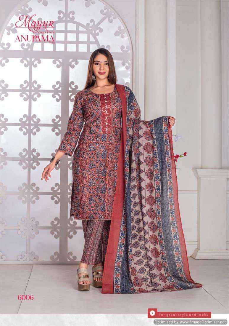 Mayur Anupama Vol 6 Cotton Dress Material 10 pcs Catalogue