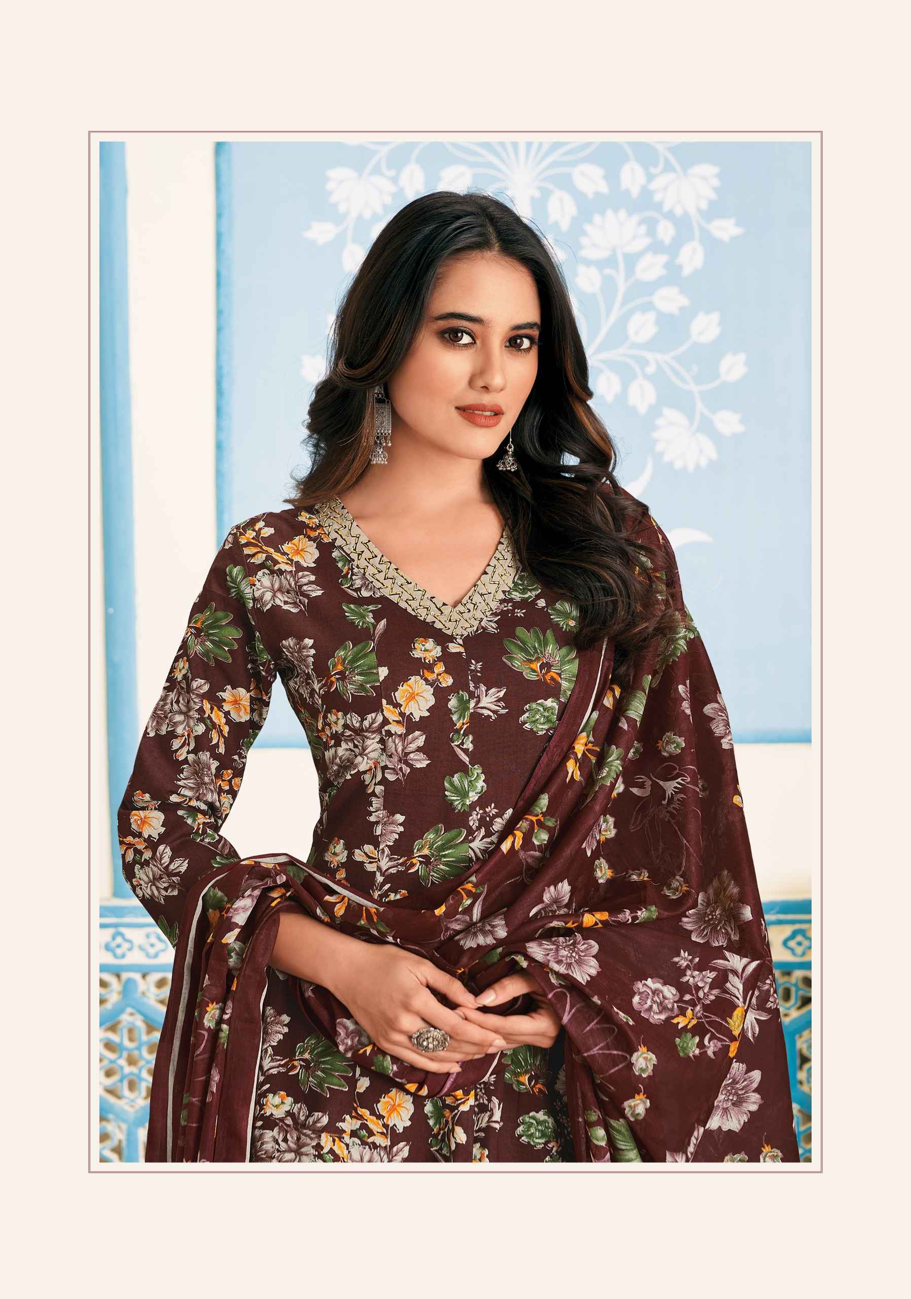 MCM Lifestyle Anarkali Cotton Readymade Suit (10 Pc Catalouge)