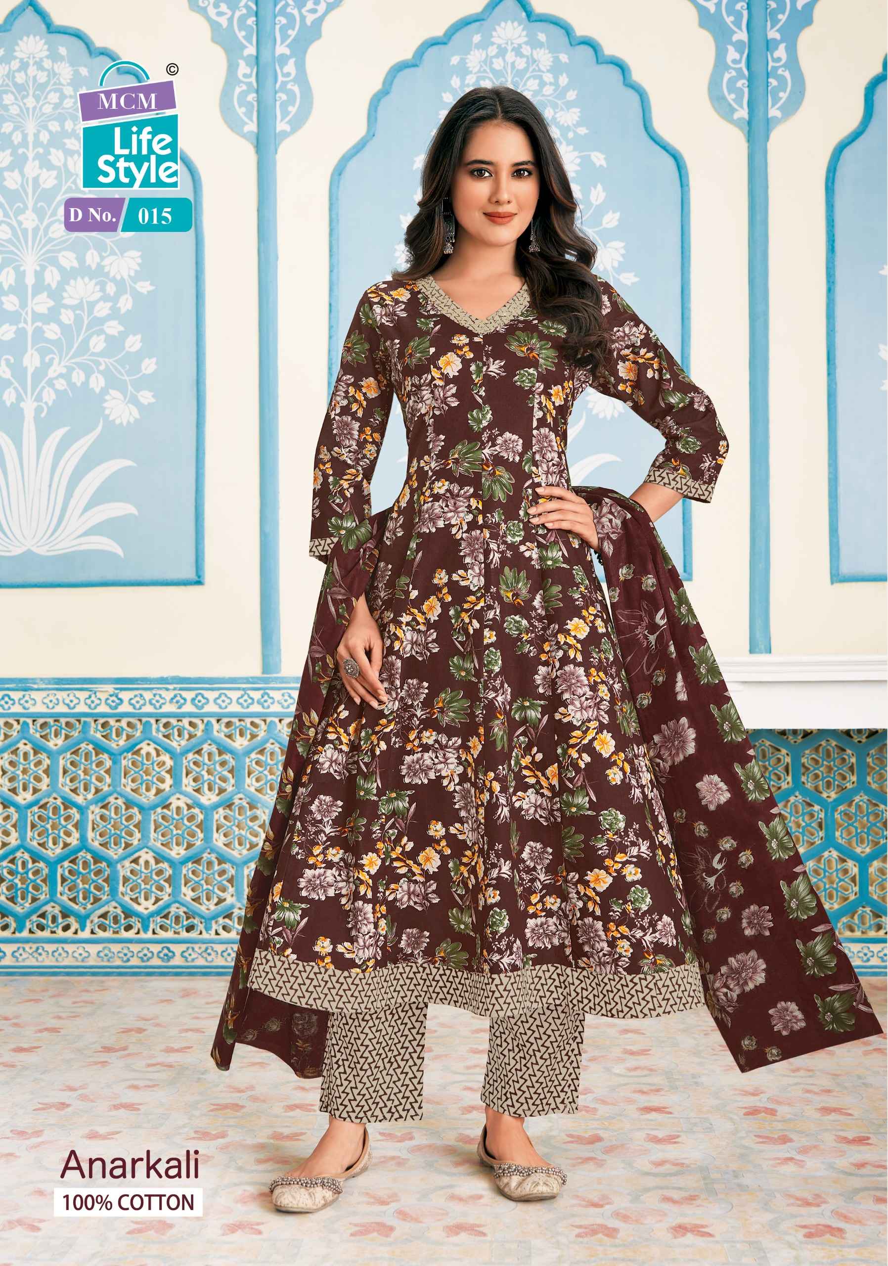 MCM Lifestyle Anarkali Cotton Readymade Suit (10 Pc Catalouge)