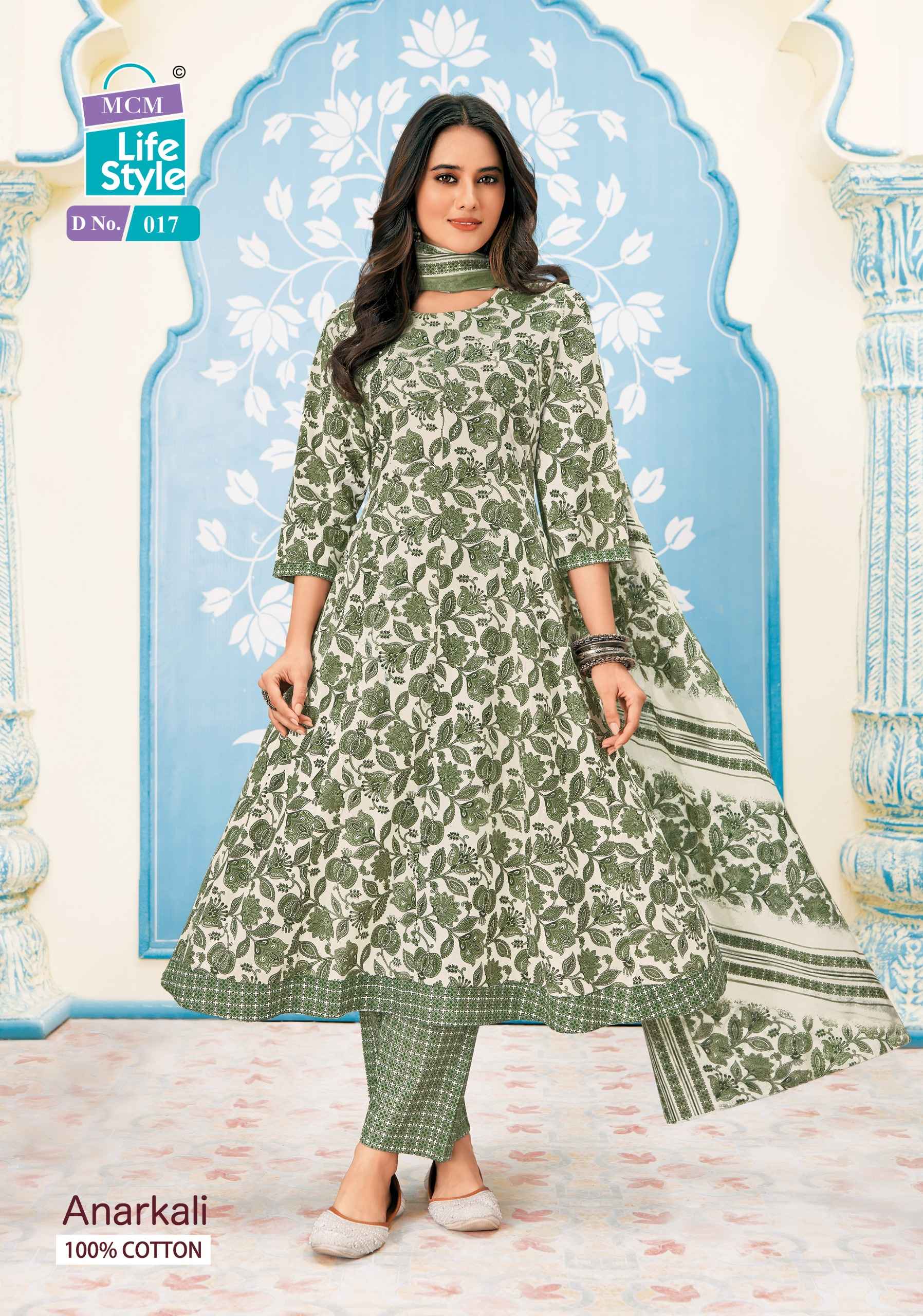 MCM Lifestyle Anarkali Cotton Readymade Suit (10 Pc Catalouge)
