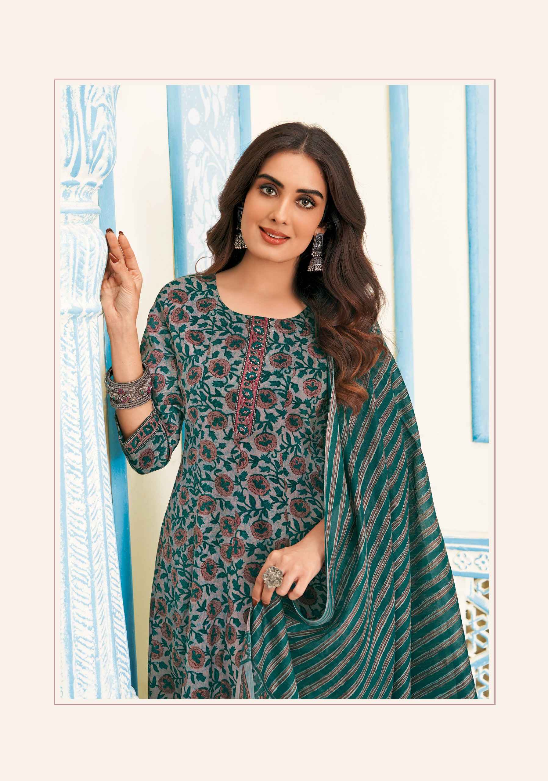 MCM Lifestyle Anarkali Cotton Readymade Suit (10 Pc Catalouge)