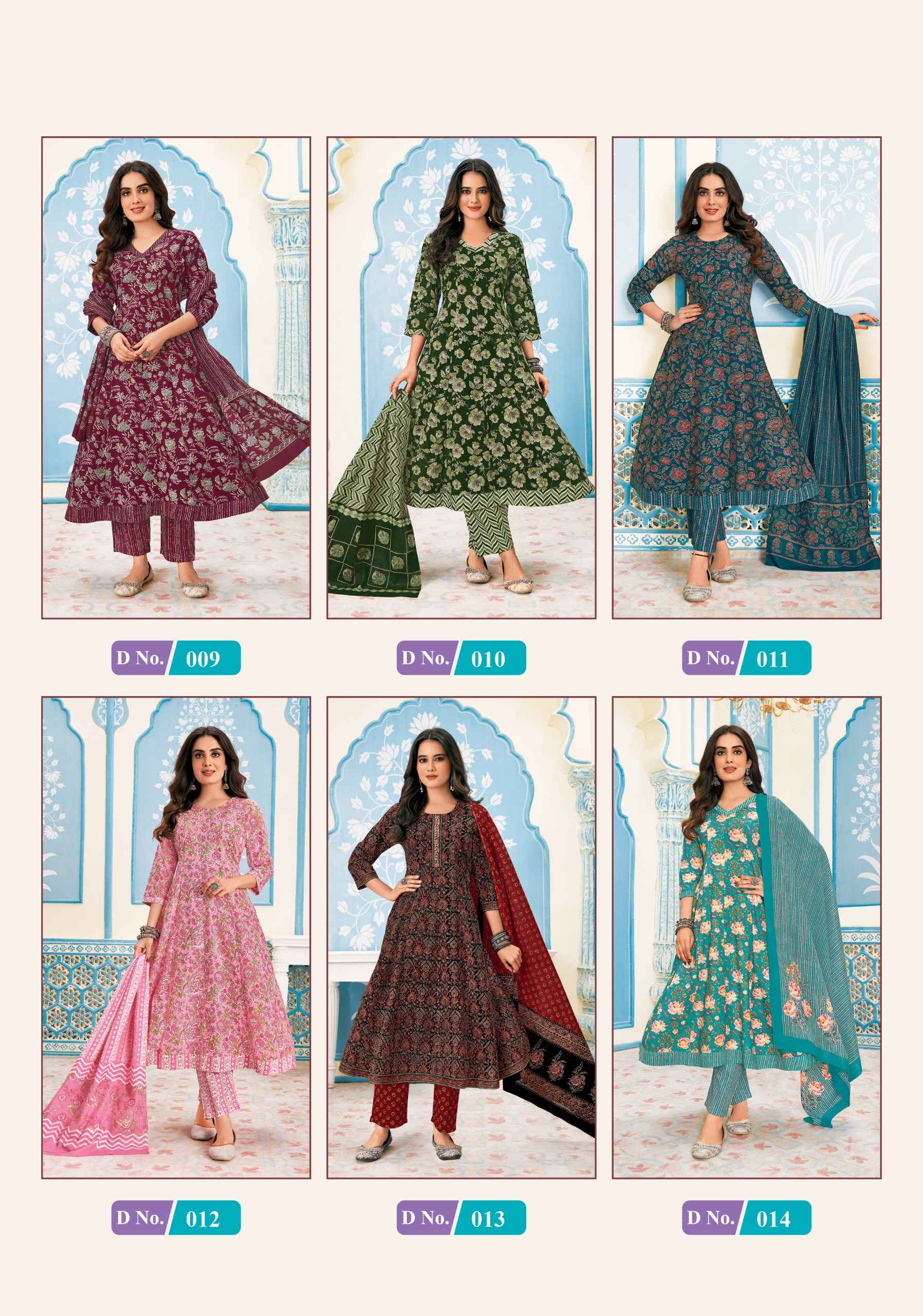 MCM Lifestyle Anarkali Cotton Readymade Suit (10 Pc Catalouge)