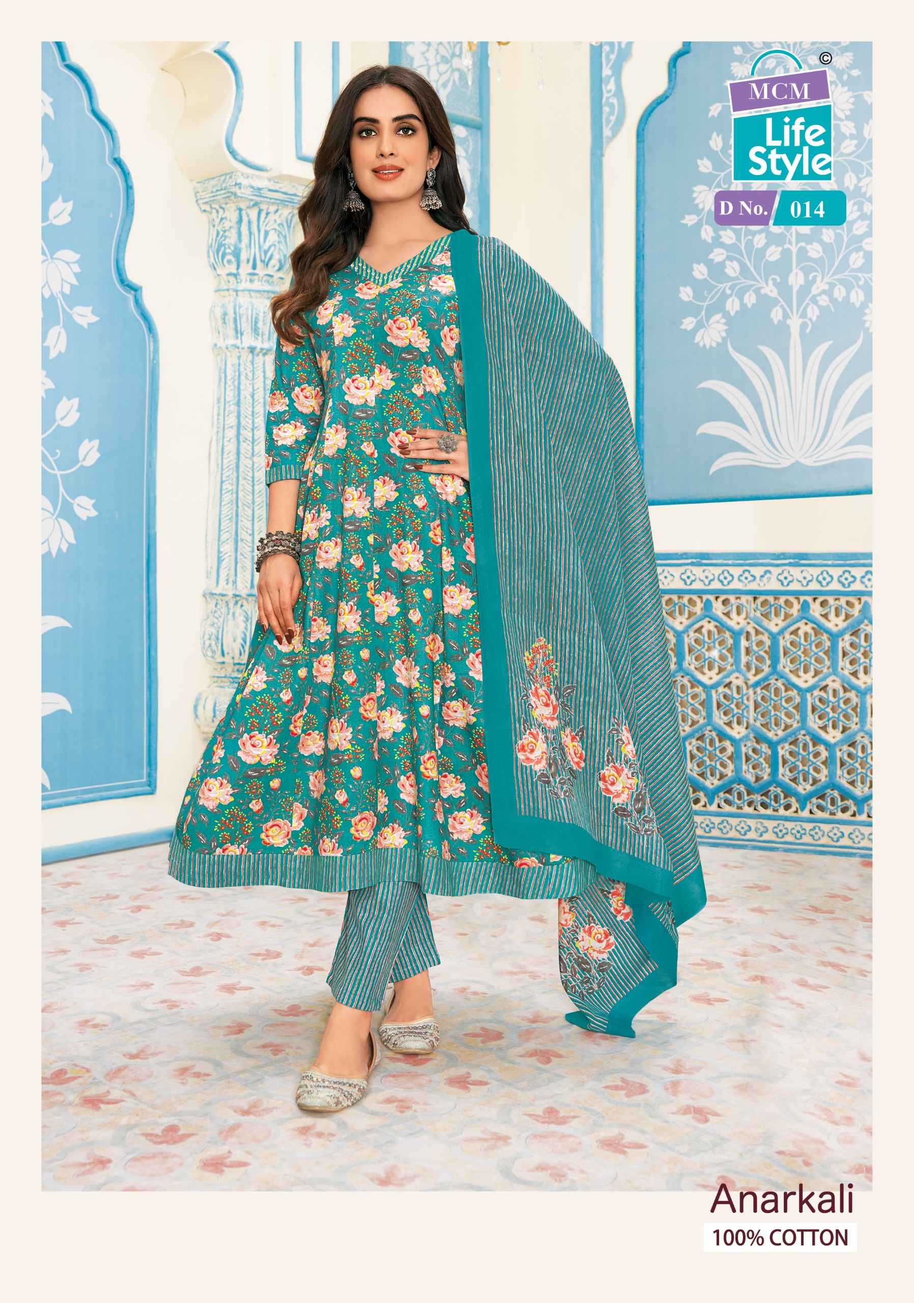 MCM Lifestyle Anarkali Cotton Readymade Suit (10 Pc Catalouge)