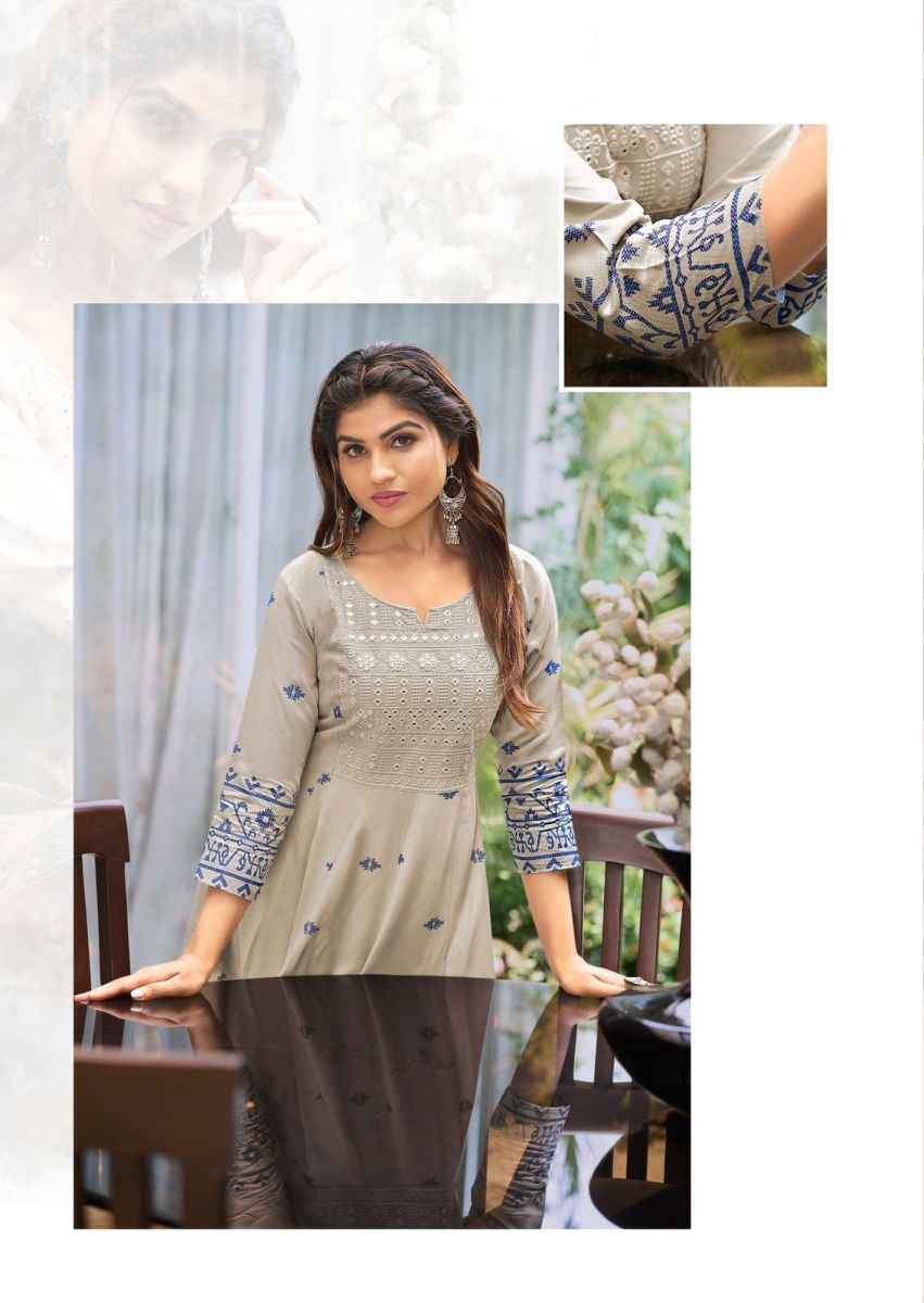 Mittoo Alisha Rayon Kurti 4 pcs Catalogue