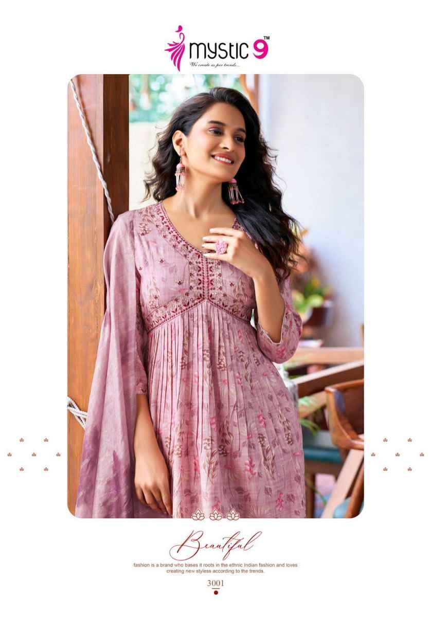 Mystic 9 Heena Vol-3 Rayon Readymade Suit (8 pcs Catalogue)
